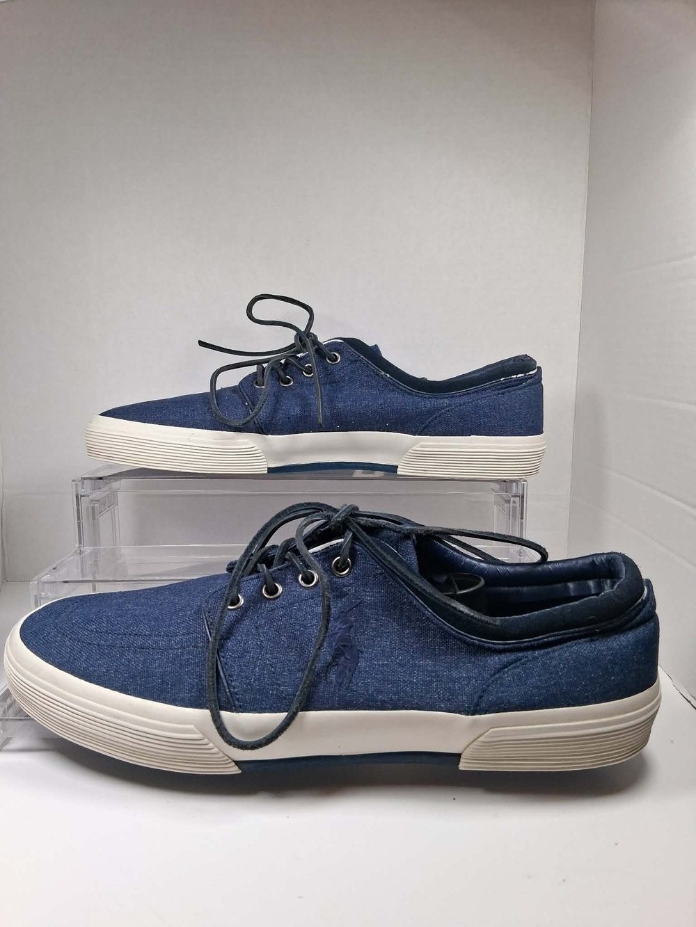Polo by Ralph Lauren Men's Denim Blue Canvas Sneakers